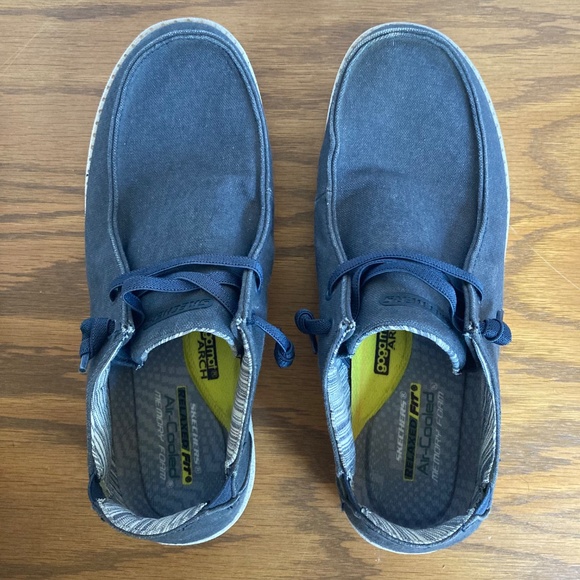 Skechers Mens Shoes Navy Blue Slip On Size 11 - Picture 11 of 13